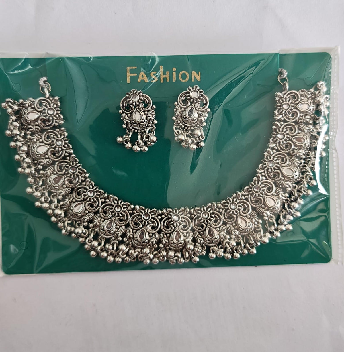 Oxodised nacklase with earrings set
