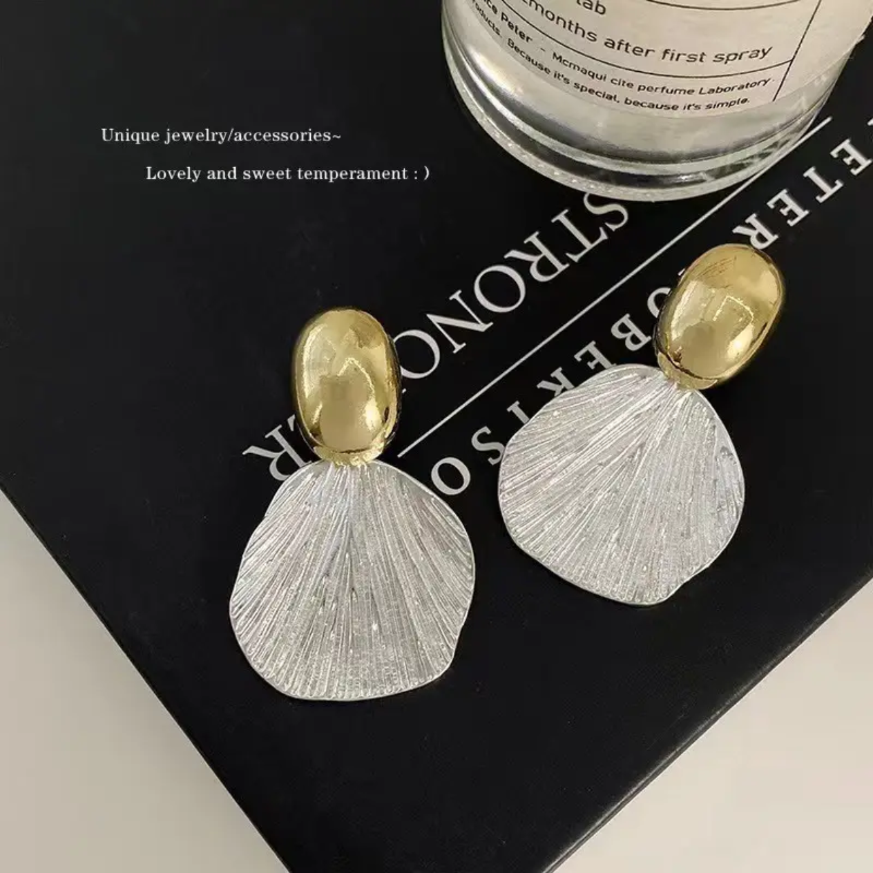 Korean silver drop earring
