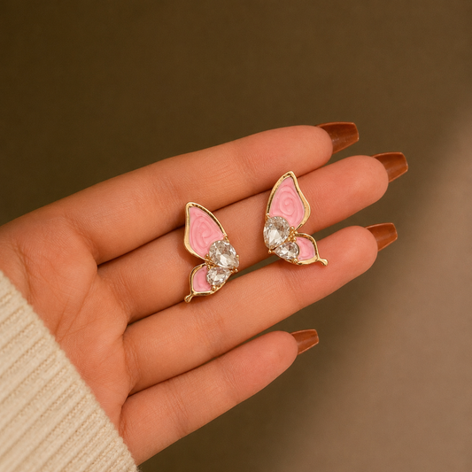 Korean Half Butterfly Earring Cute Color