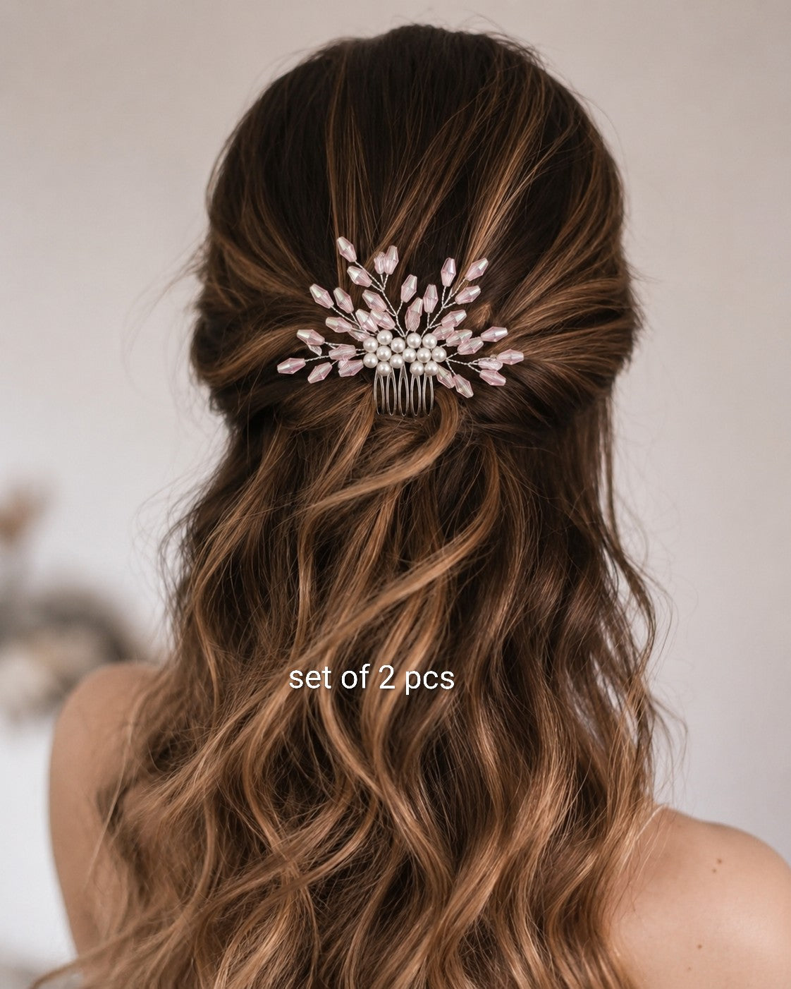 Set of 2 pcs Hair Brooch Comb