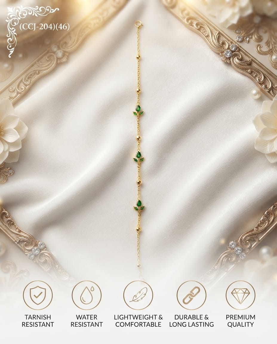 Green tulip 🌷chain Bracelet