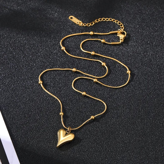 Premium Anti tarnish minimal heart chain for girls &women