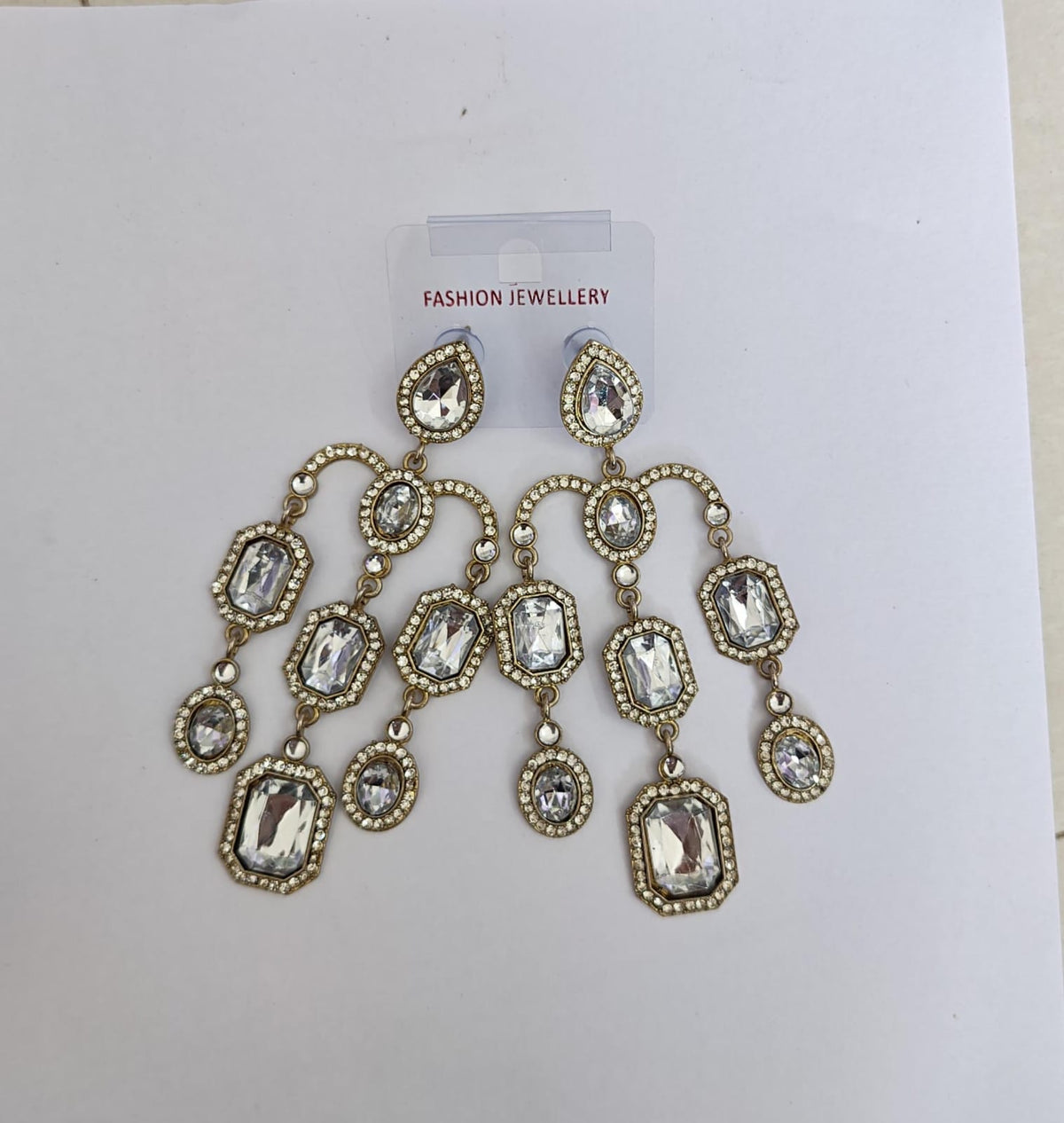 crystal stone designer dangler earring