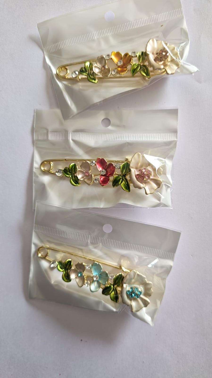 Trendy hair and cloth brooch set of 3