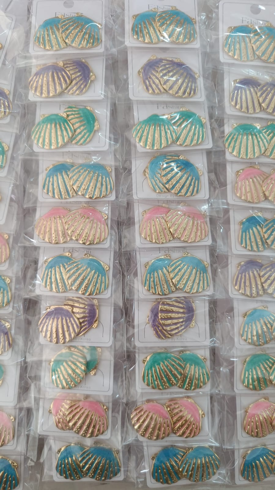 Korean Design Coloring Seashell Earring