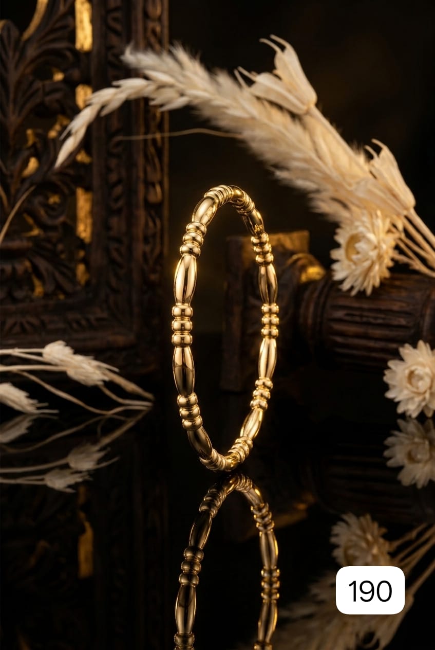 Anti tarnished bamboo style bead regular size kada