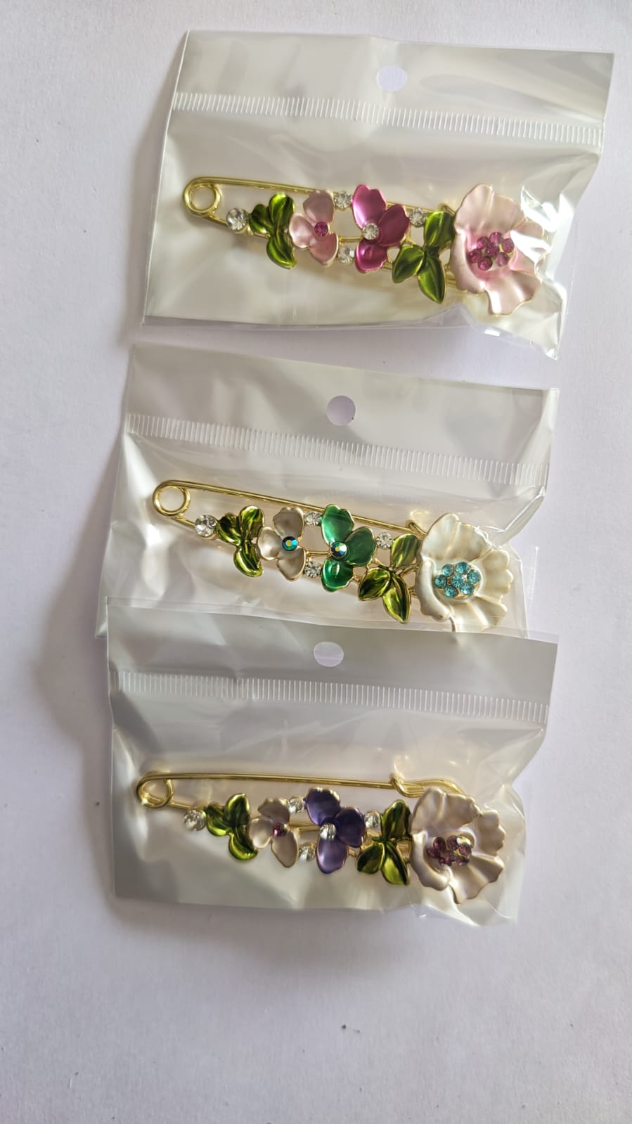 Trendy hair and cloth brooch set of 3