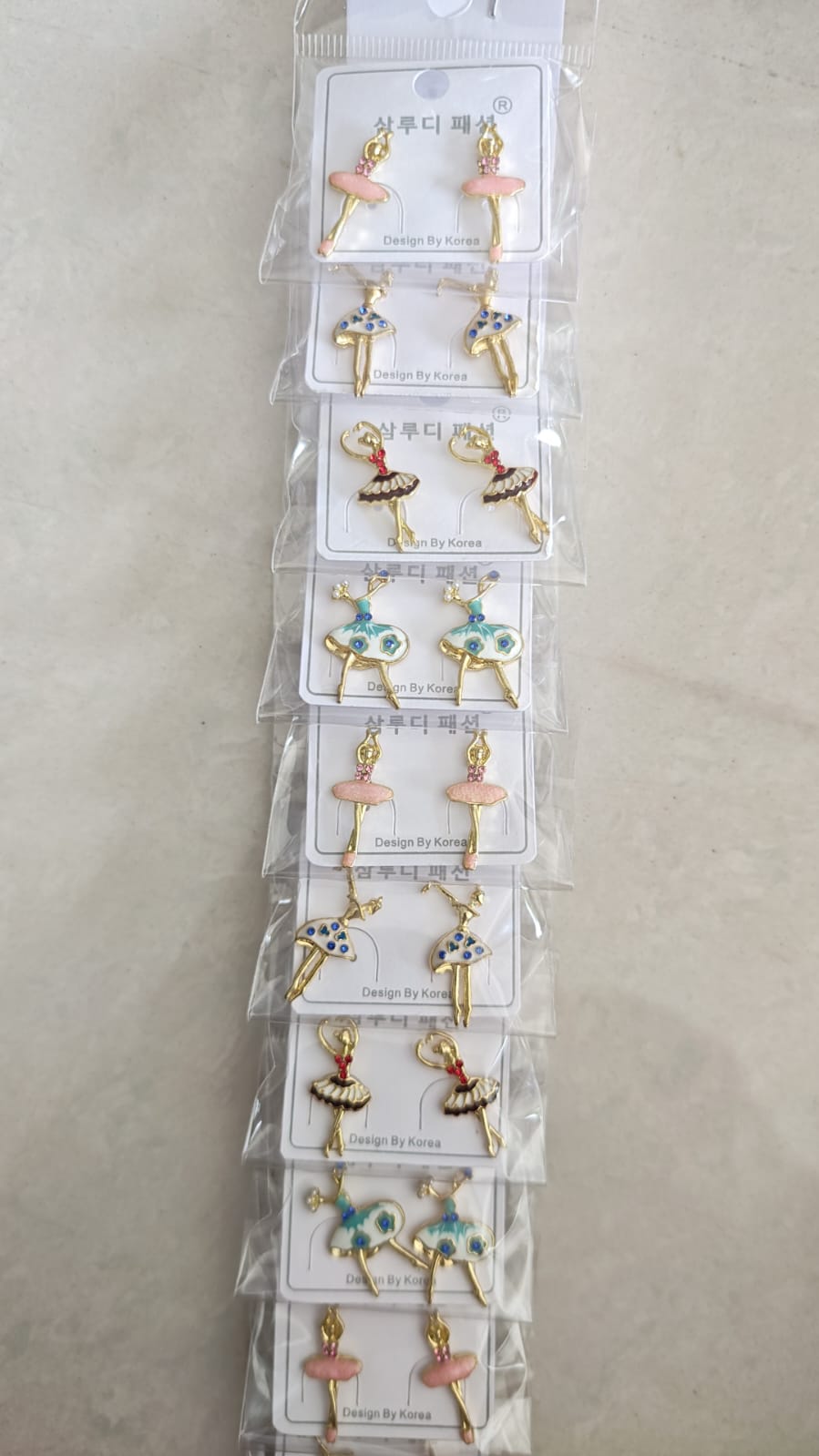 charming ballerina stud earrings