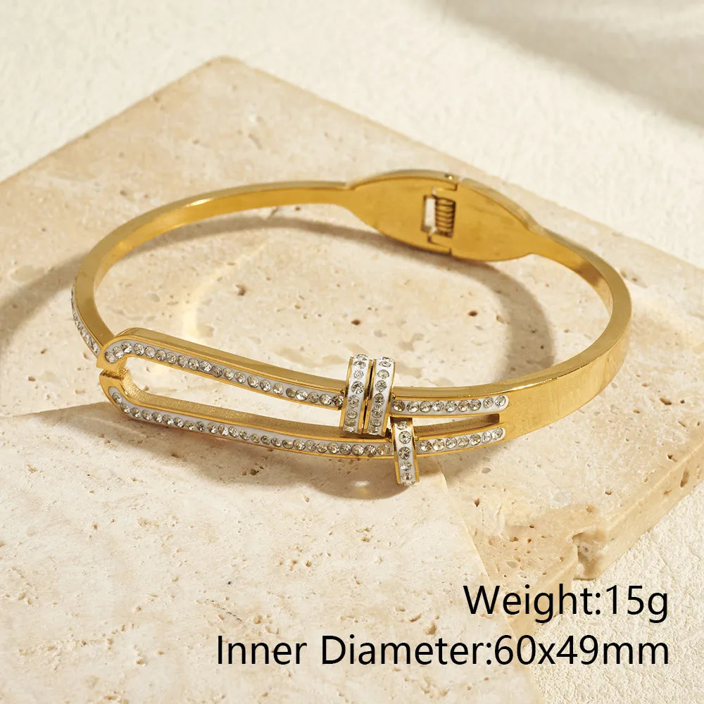 Stainless Steel Rhinestone Bracelet Gift For Women