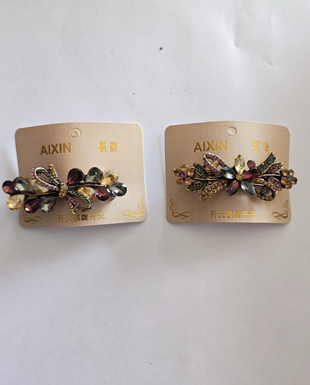 Metal hair french style set of 2 pcs