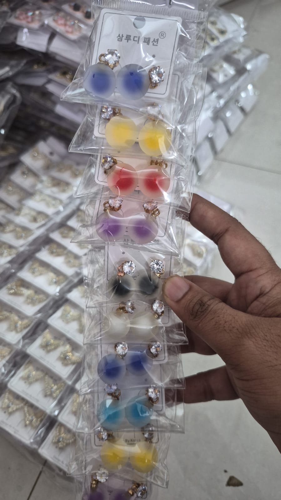 Acrylic Frosted Matte Glass Ball Shape earrings