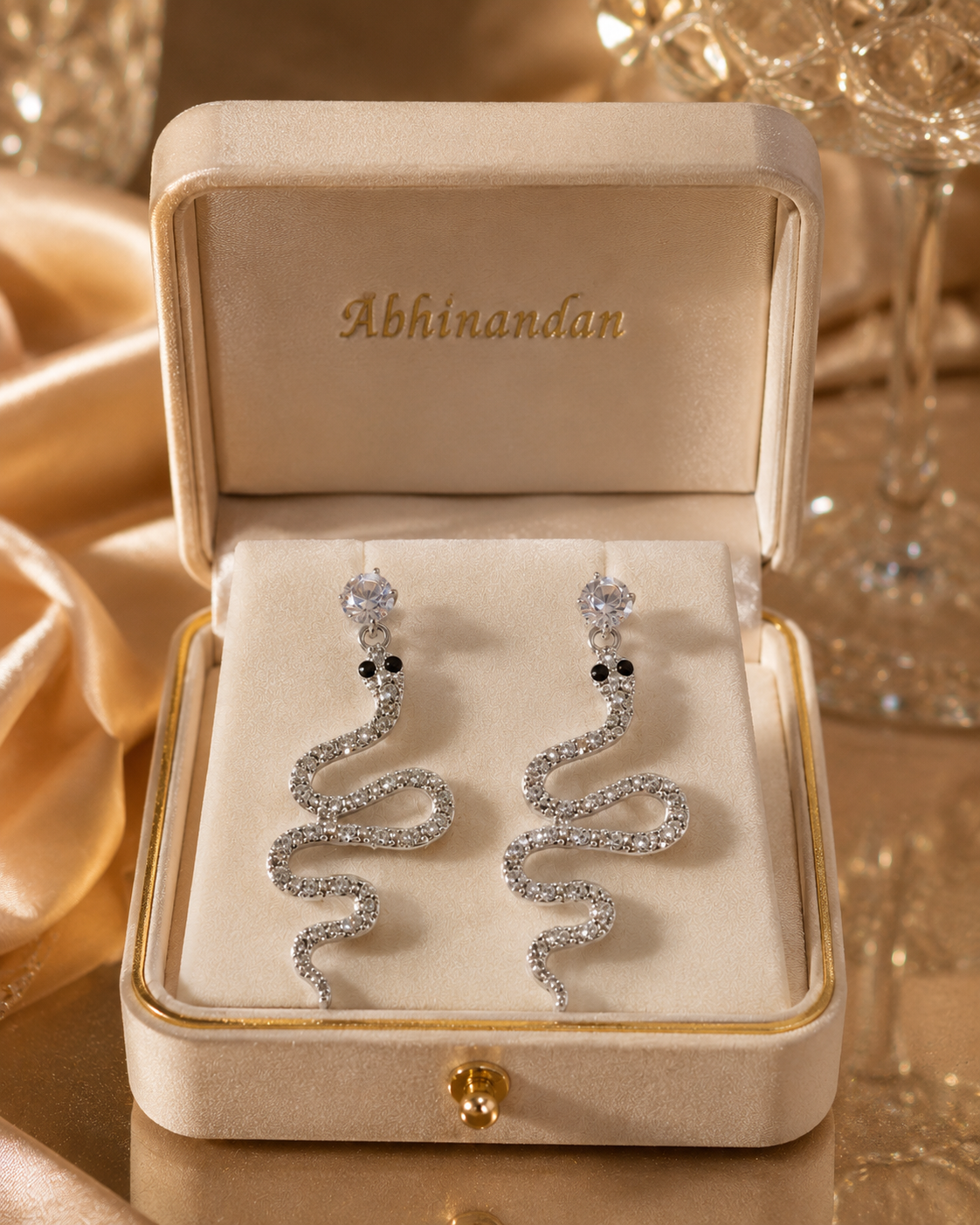 Korean Fashion Silver Snake Earring