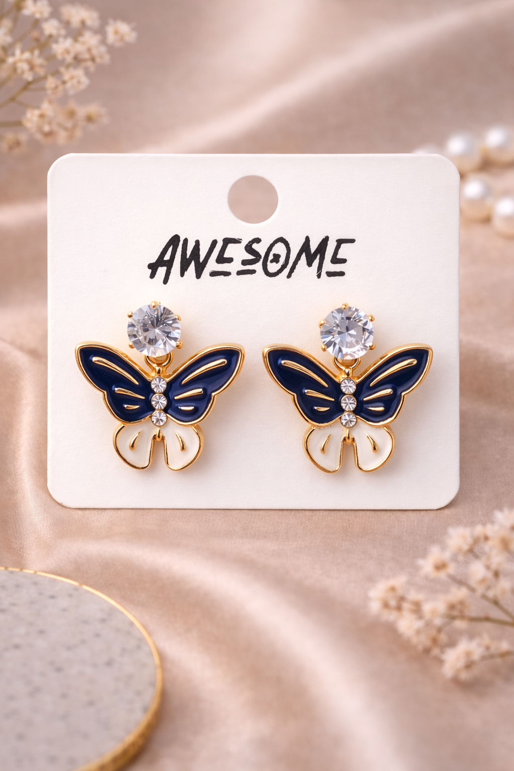 Butterfly Stud Earrings – Korean Style