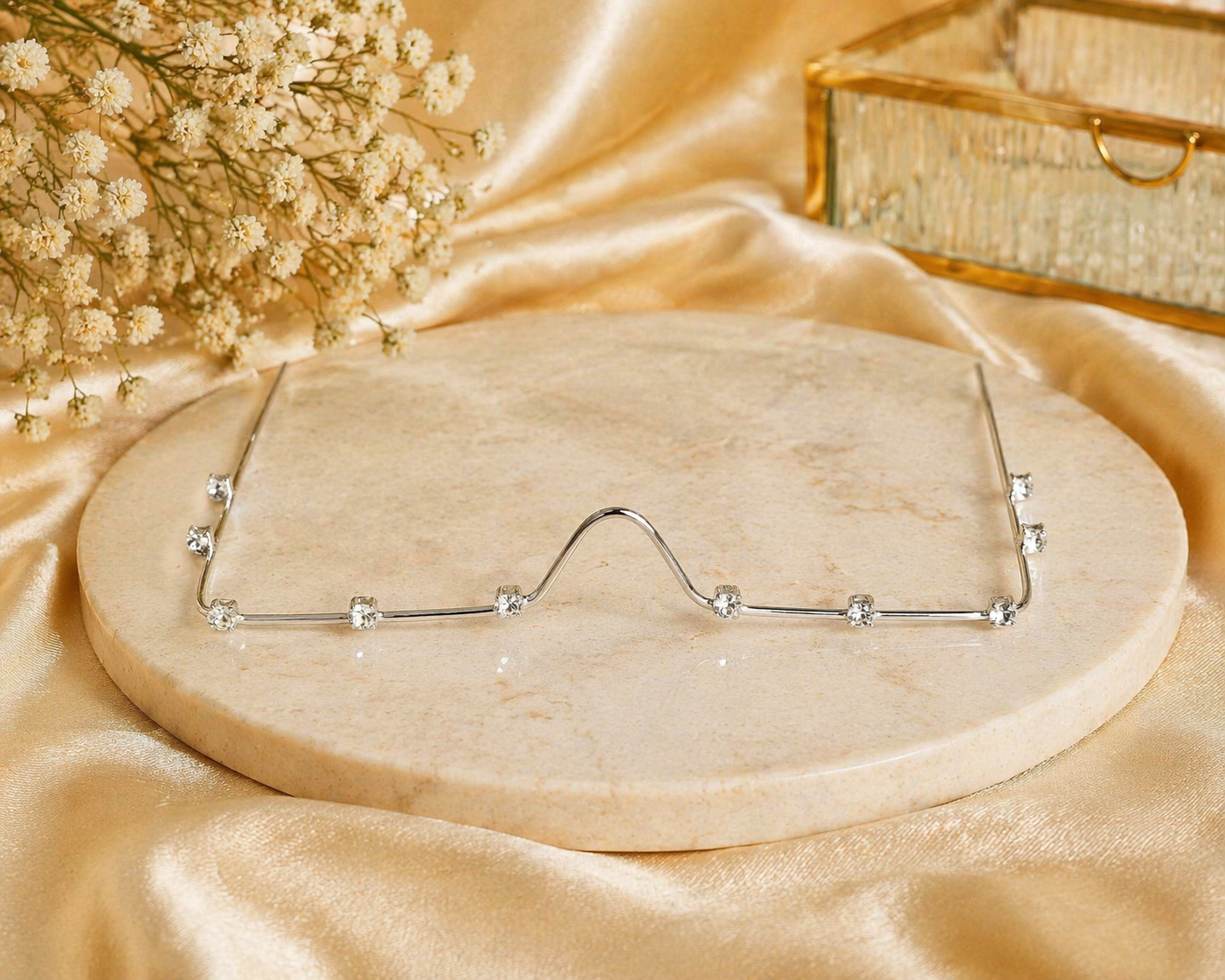 Designer Crystals Silver Facelet