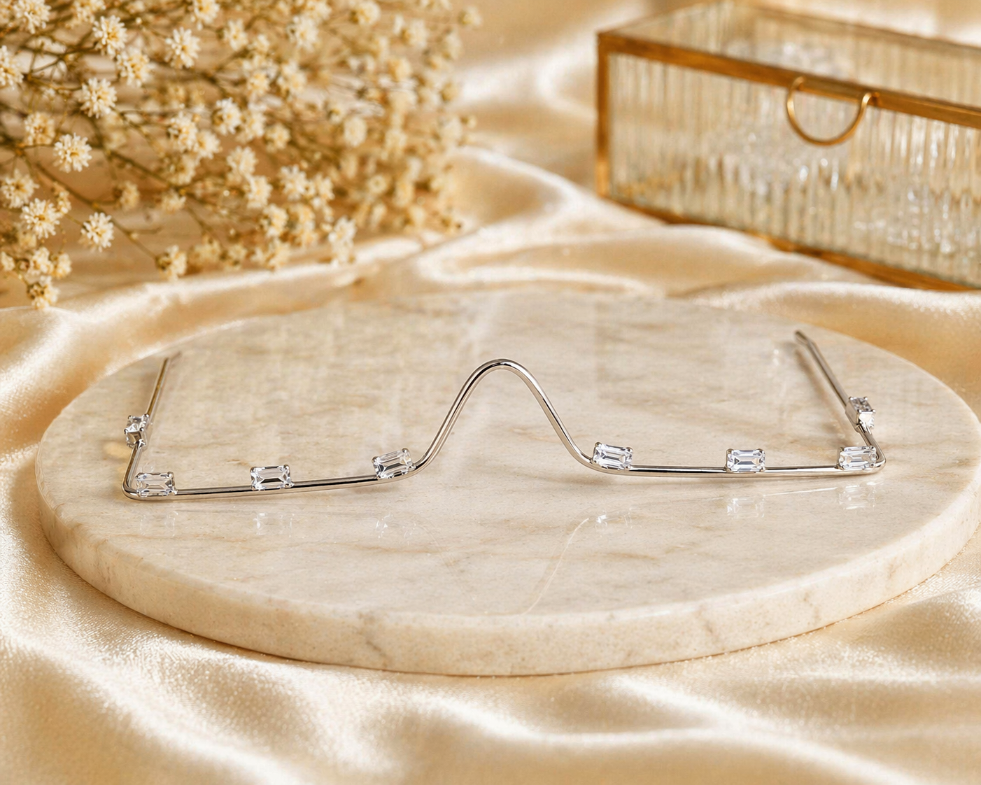 Designer Crystals Silver Facelet