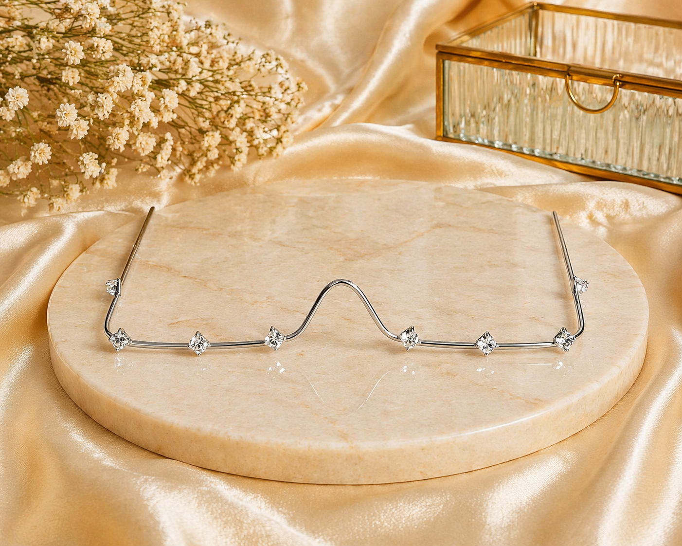 Designer Crystals Silver Facelet
