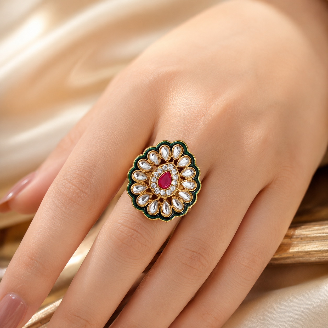 Traditionalfree size women ring