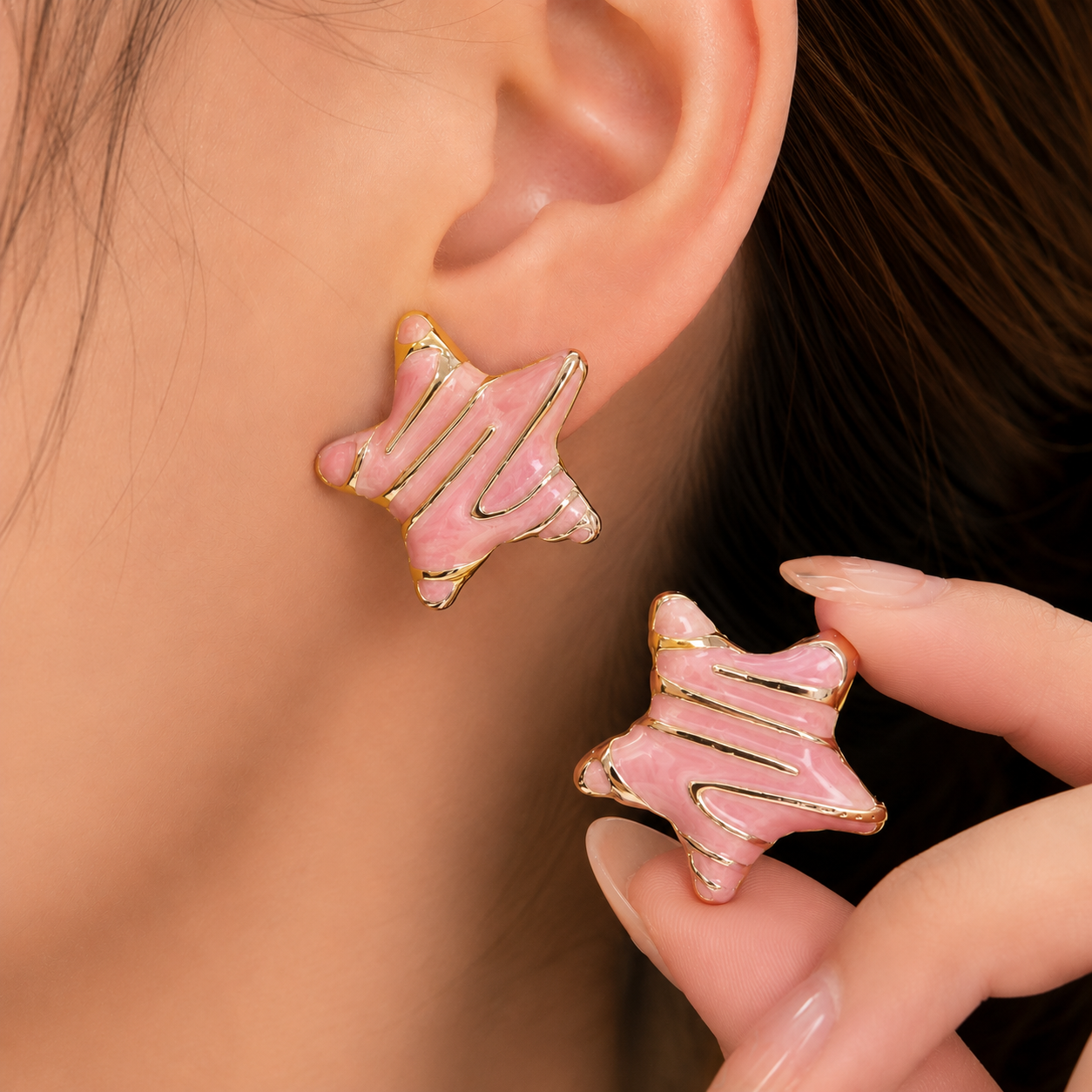 Korean Design Colorfull Star Stud Erring