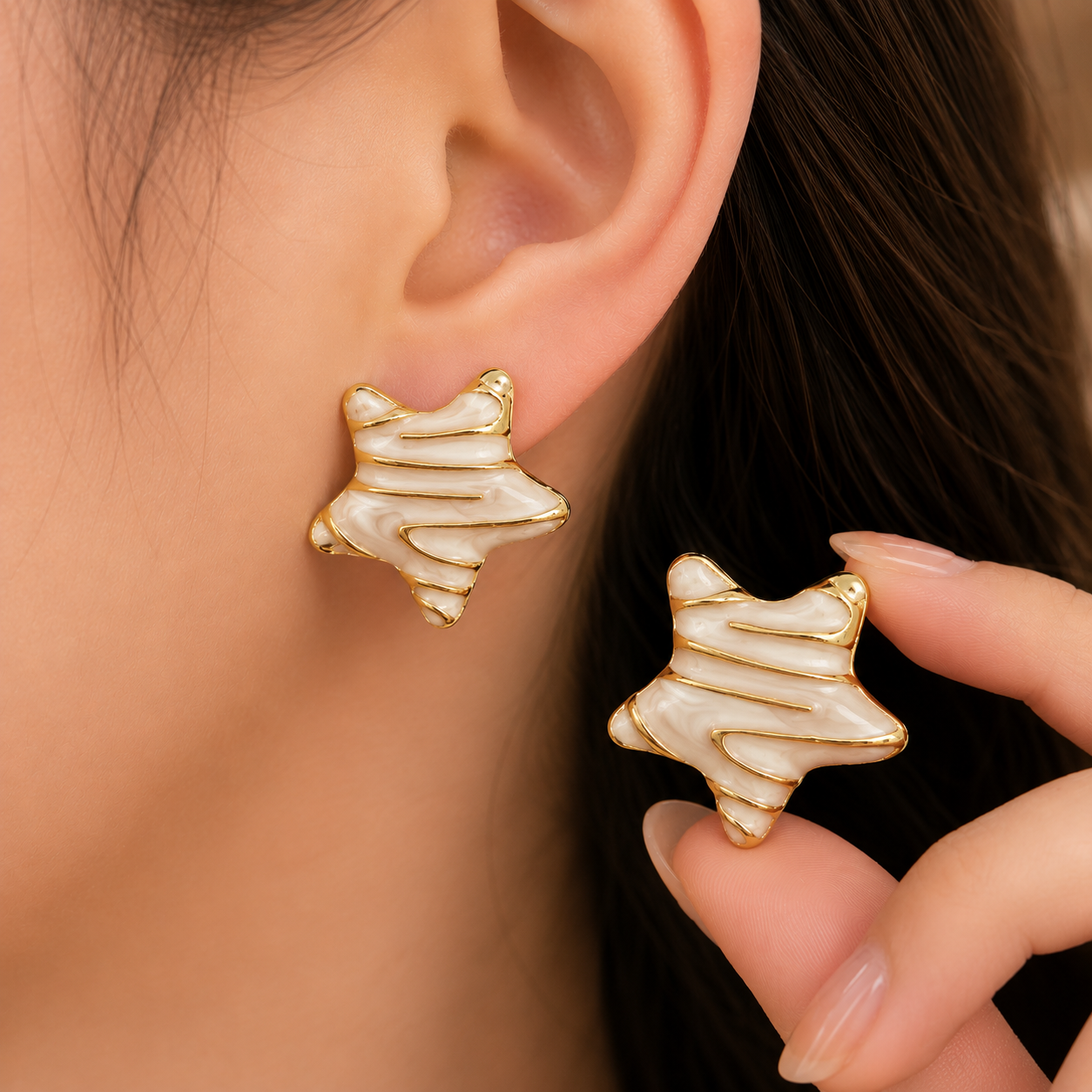 Korean Design Colorfull Star Stud Erring