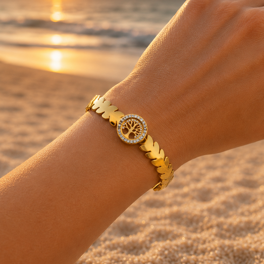 Anti Tarnish Golden Tree of Life Bracelet
