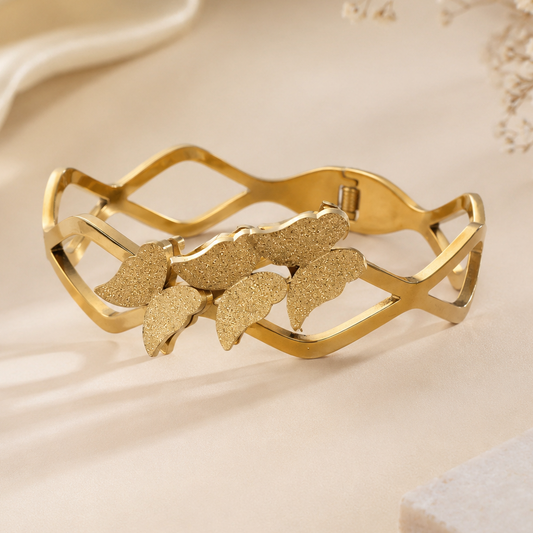 Anti Tarnish Golden Butterfly Luxe Bracelet