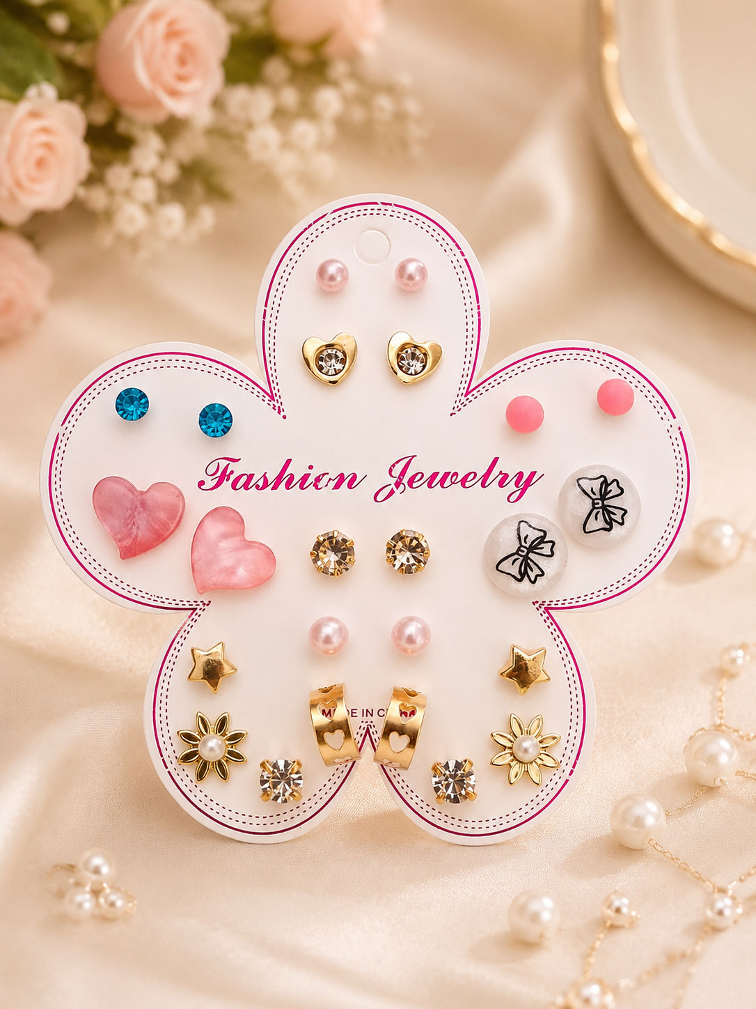 Korean earring combo set 12