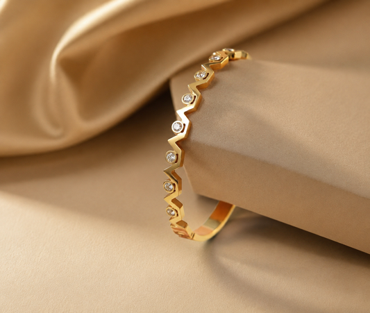 Luxury Zigzag Anti Tarnish Crystal Bracelet
