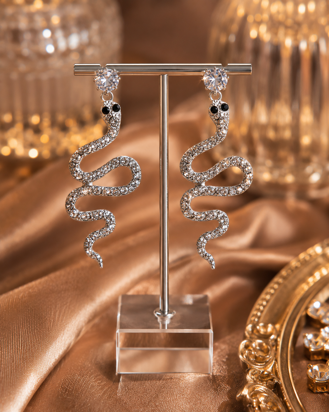 Korean Fashion Silver Snake Earring