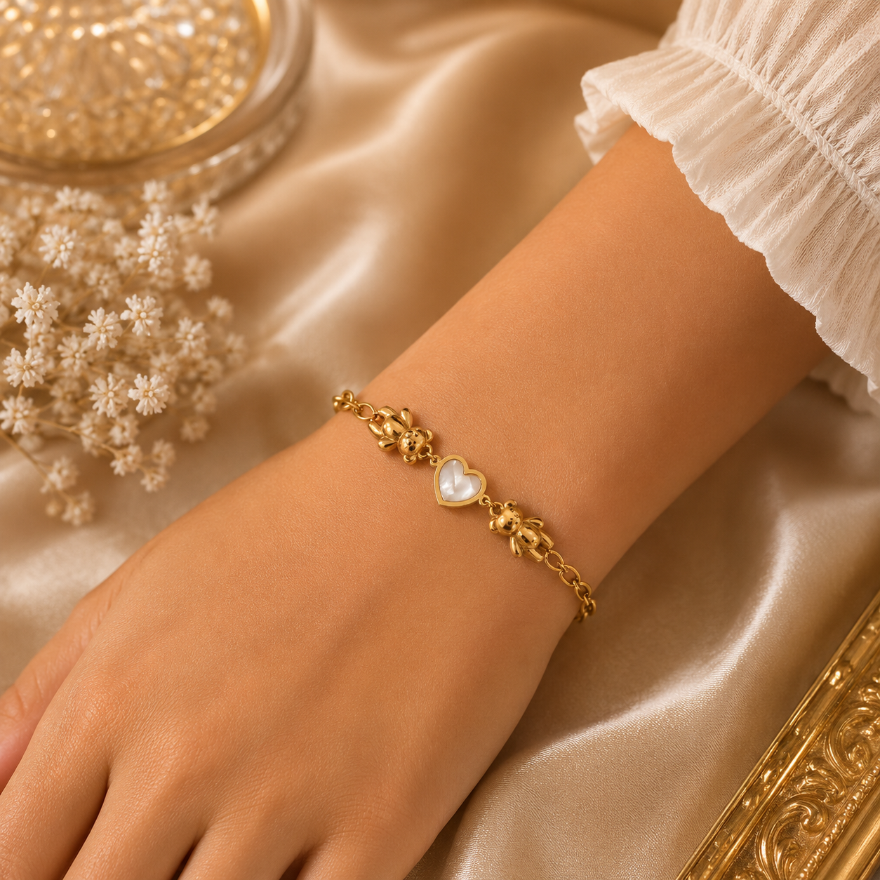 Kiyu Ziyu Romantic Heart Teddy Bracelet