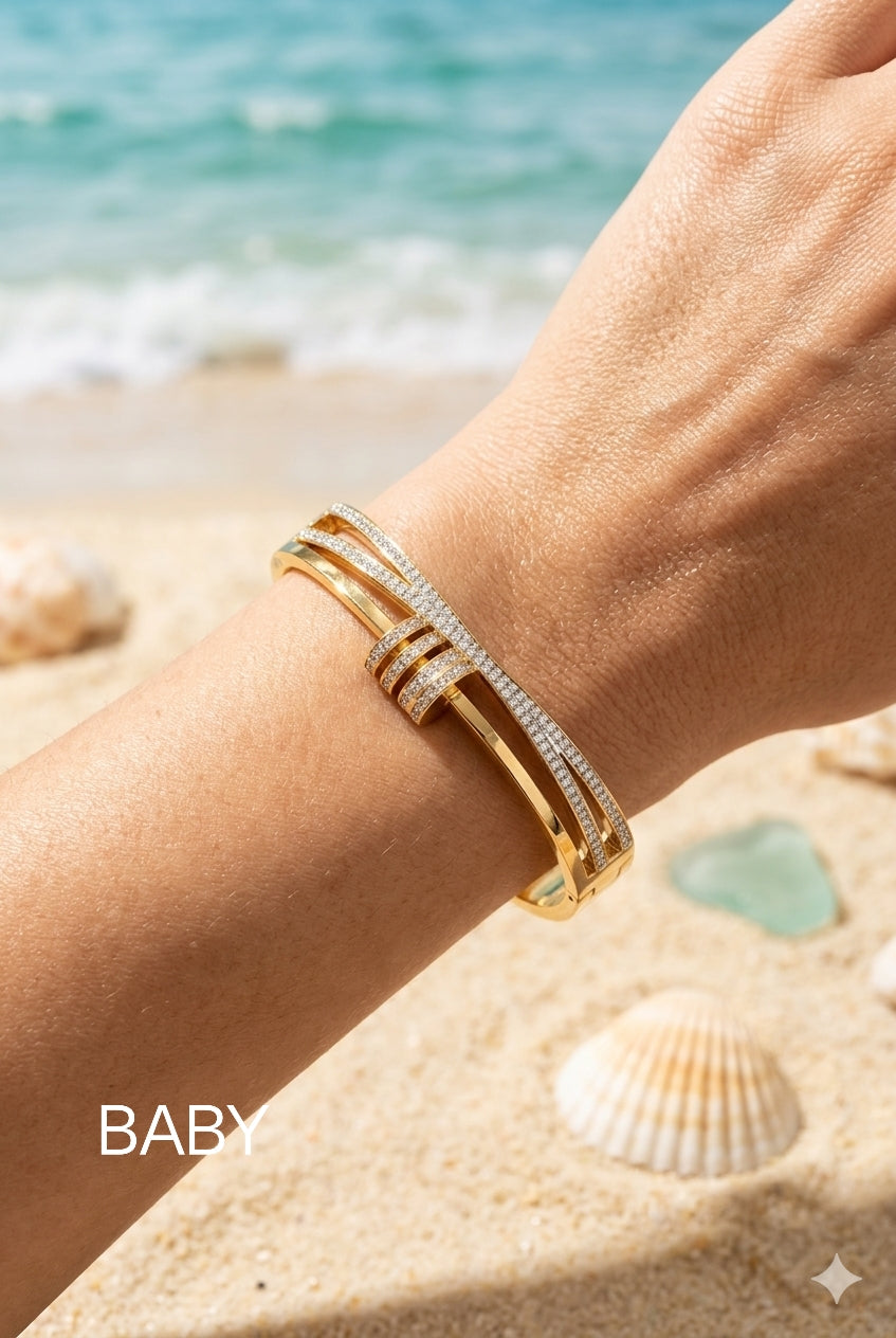Premium Anti Tarnish Crystal Knot Bracelet Baby Size