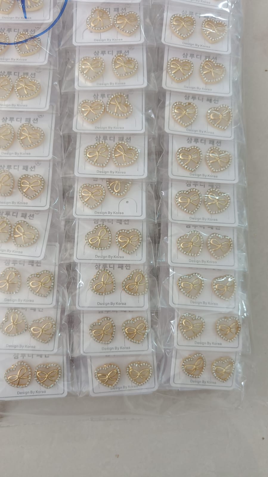 Korean Design Bow Heart Earring