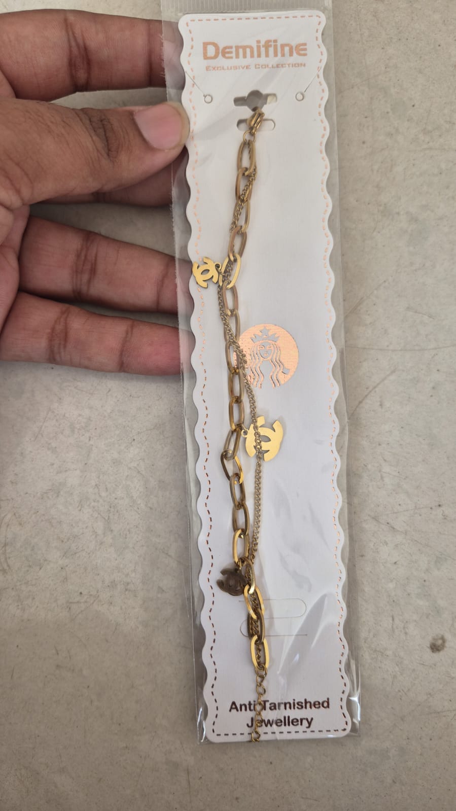 Anti tarnish chain bracelet