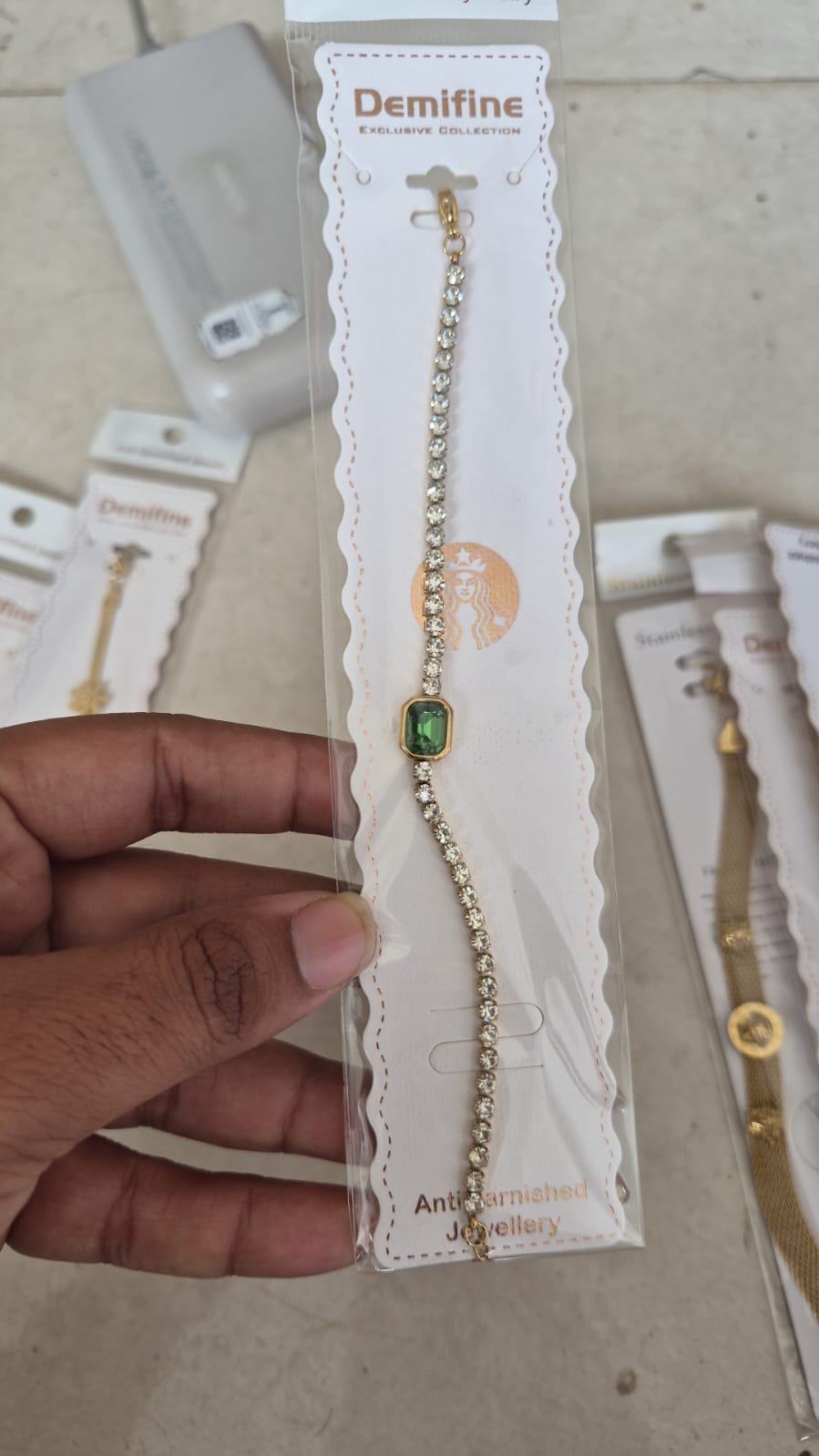 Anti tarnish diamond bracelet