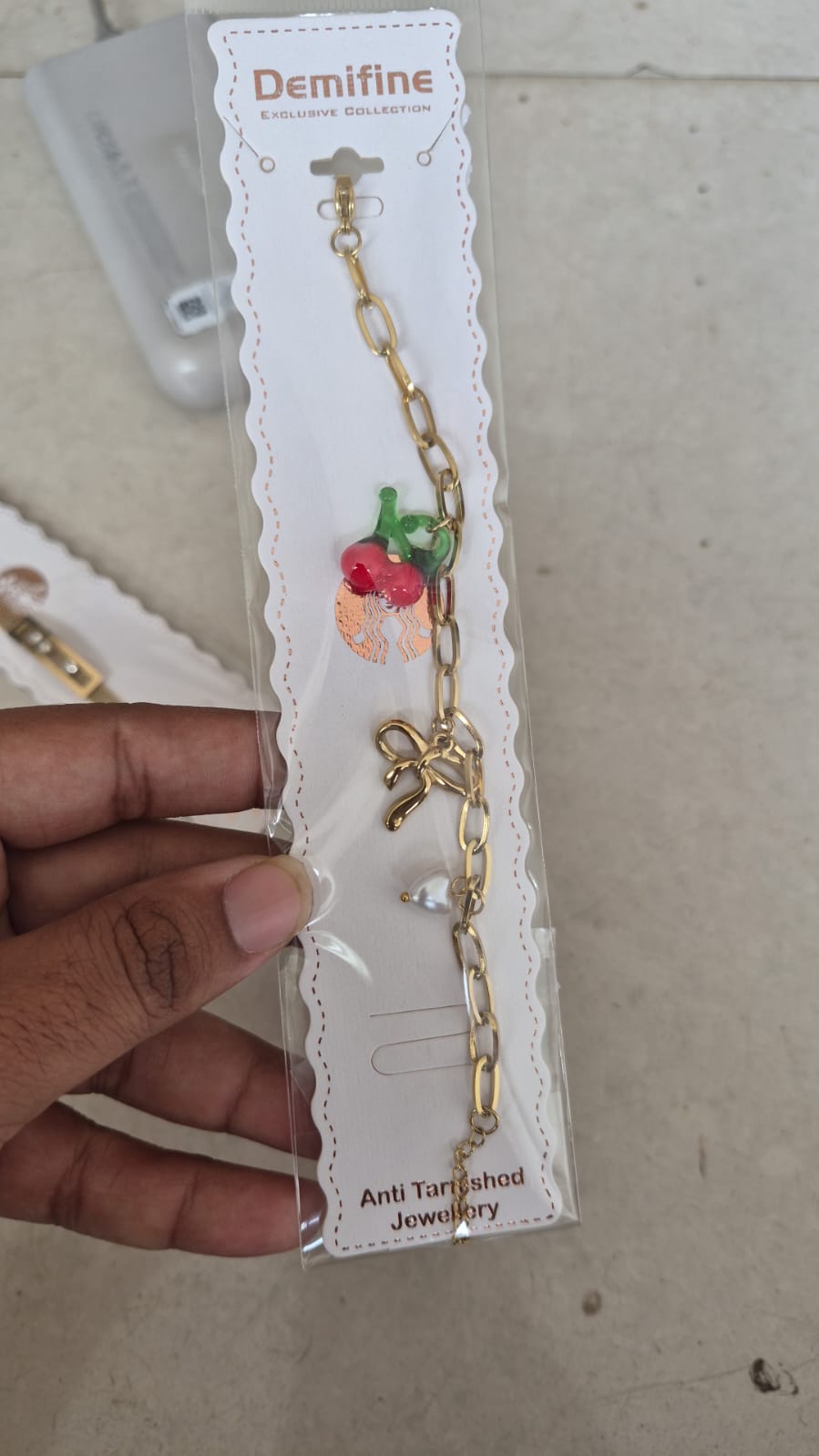 anti tarnish chary charm bracelet