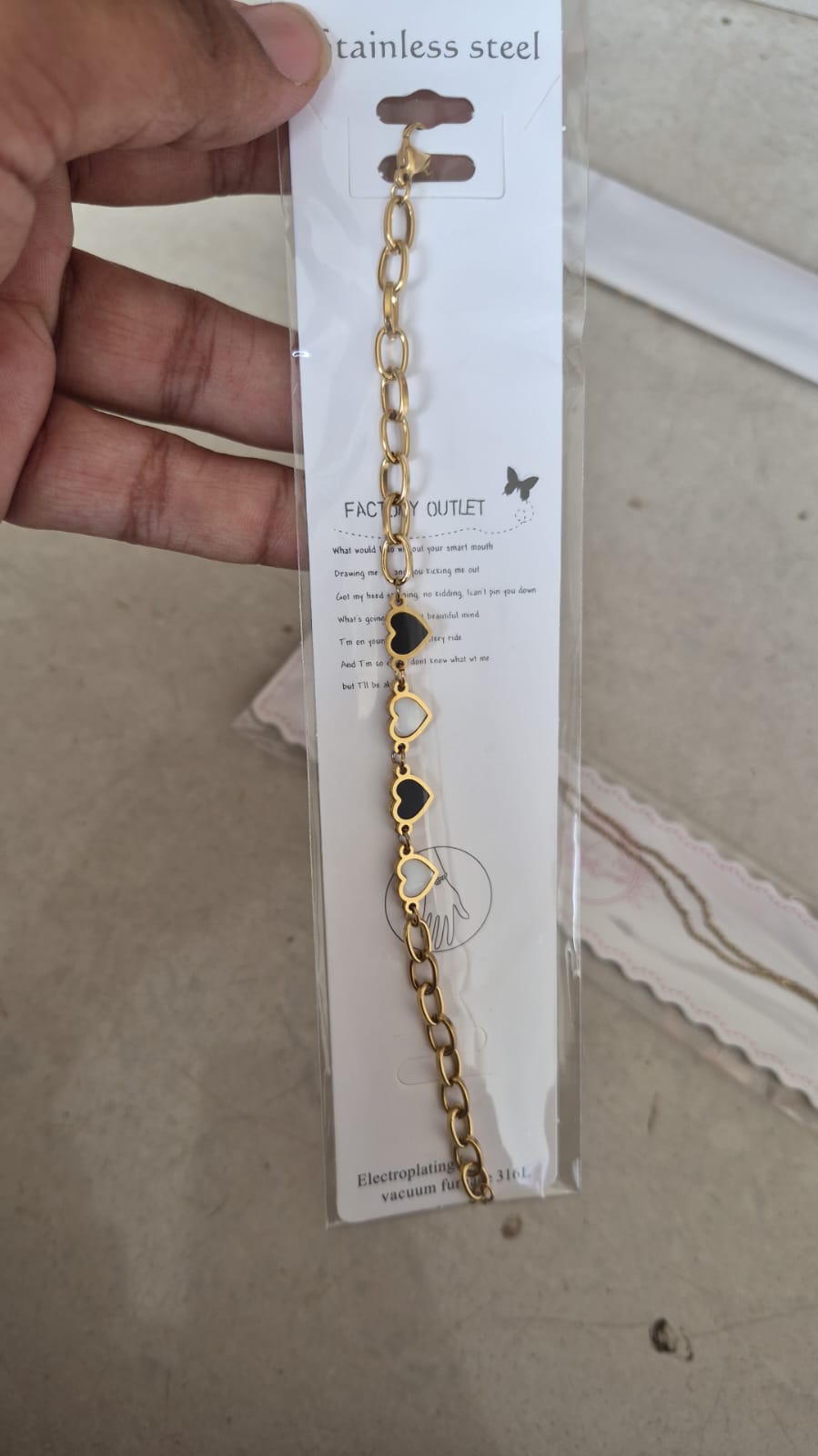 Electroplating chain bracelet