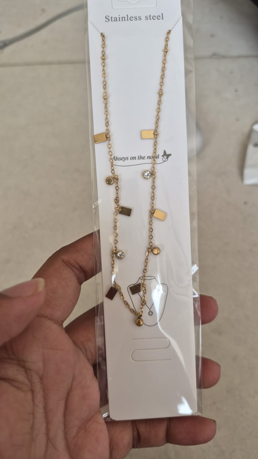 Anti Tarnish Charm Tanmaniya Necklace
