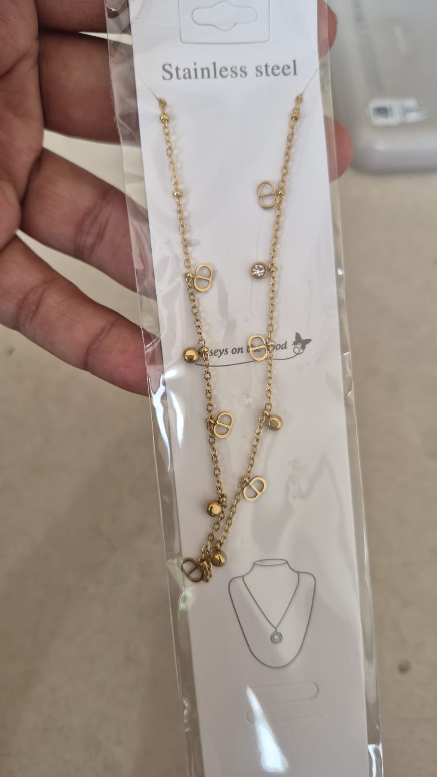 Anti tarnish Crystel Necklace for women
