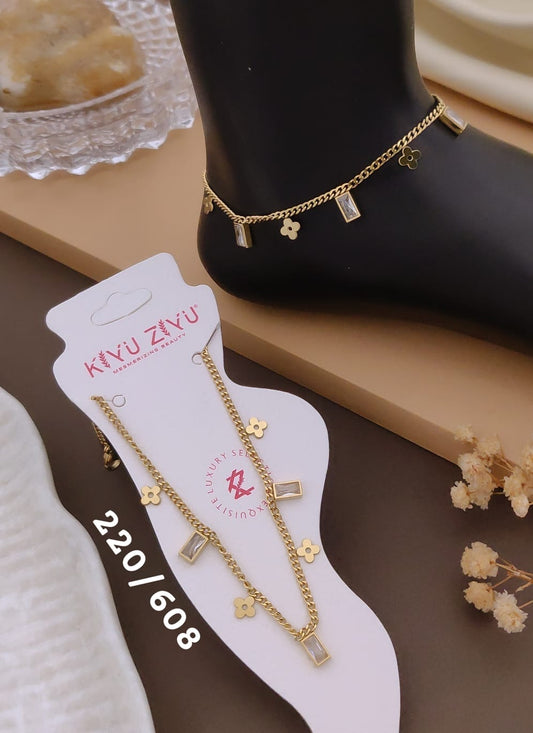 Anti tarnish one sided anklet