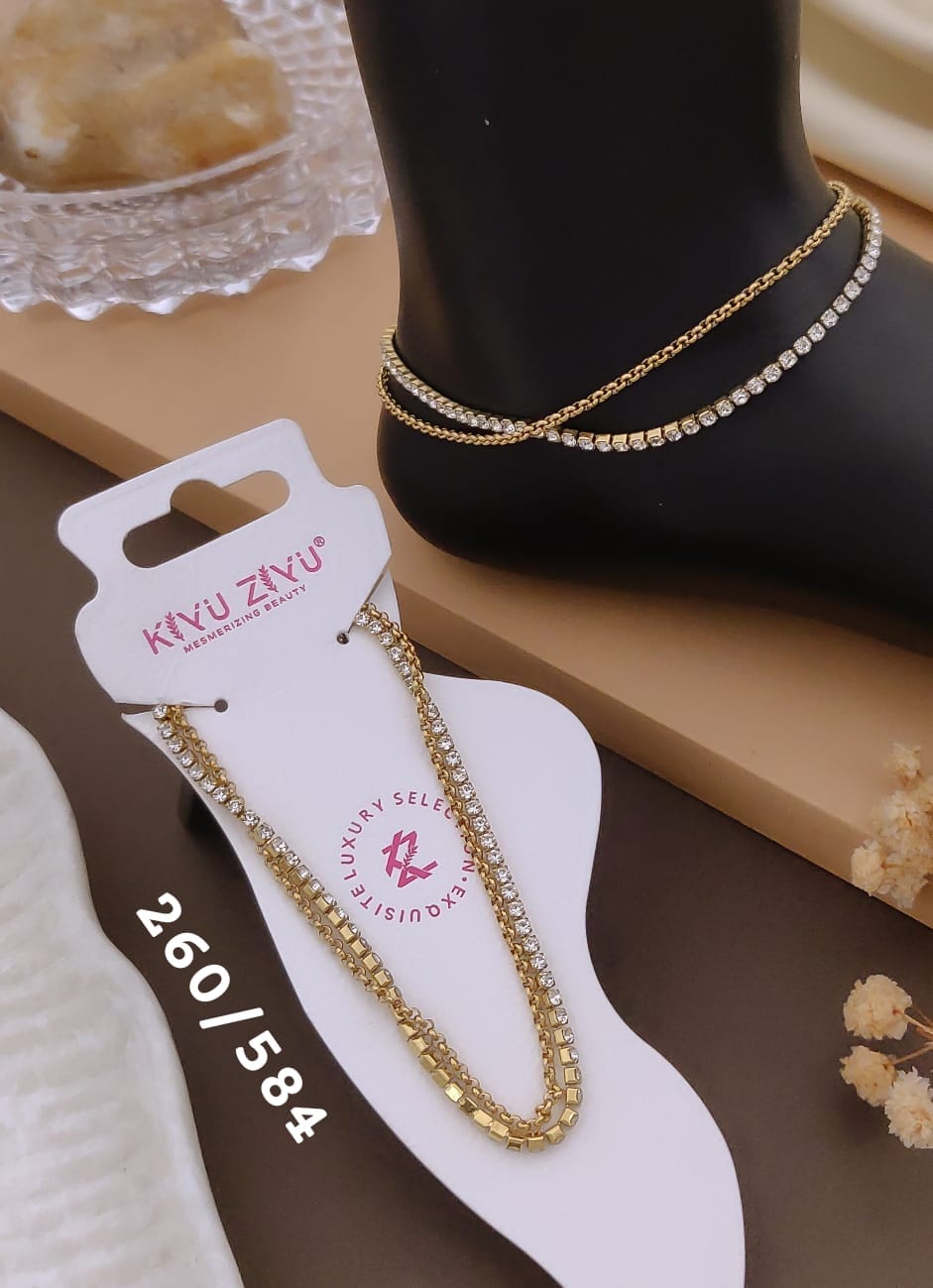 Anti tarnish one sided anklet