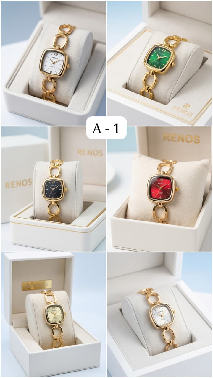 Anti tarnish square dial watch