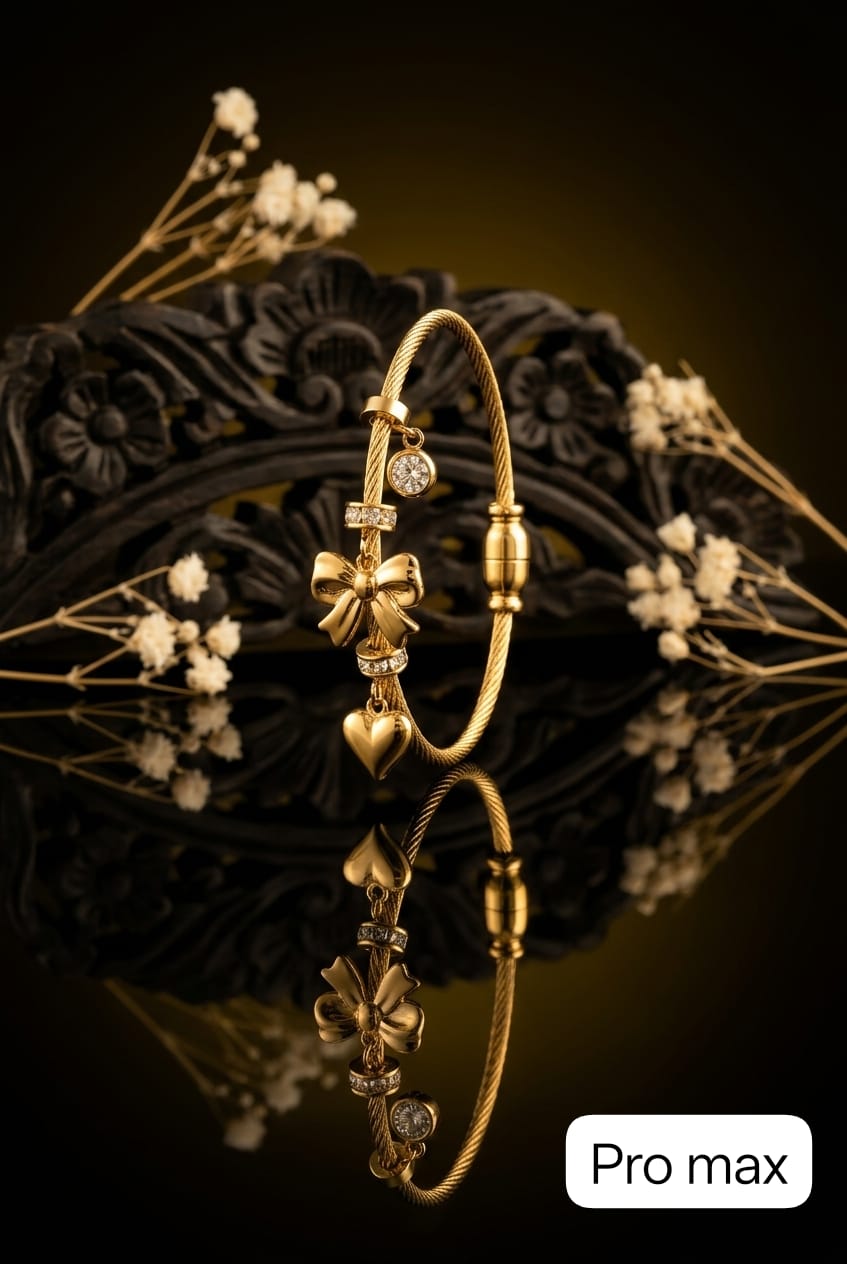 Anti tarnish bow bracelet