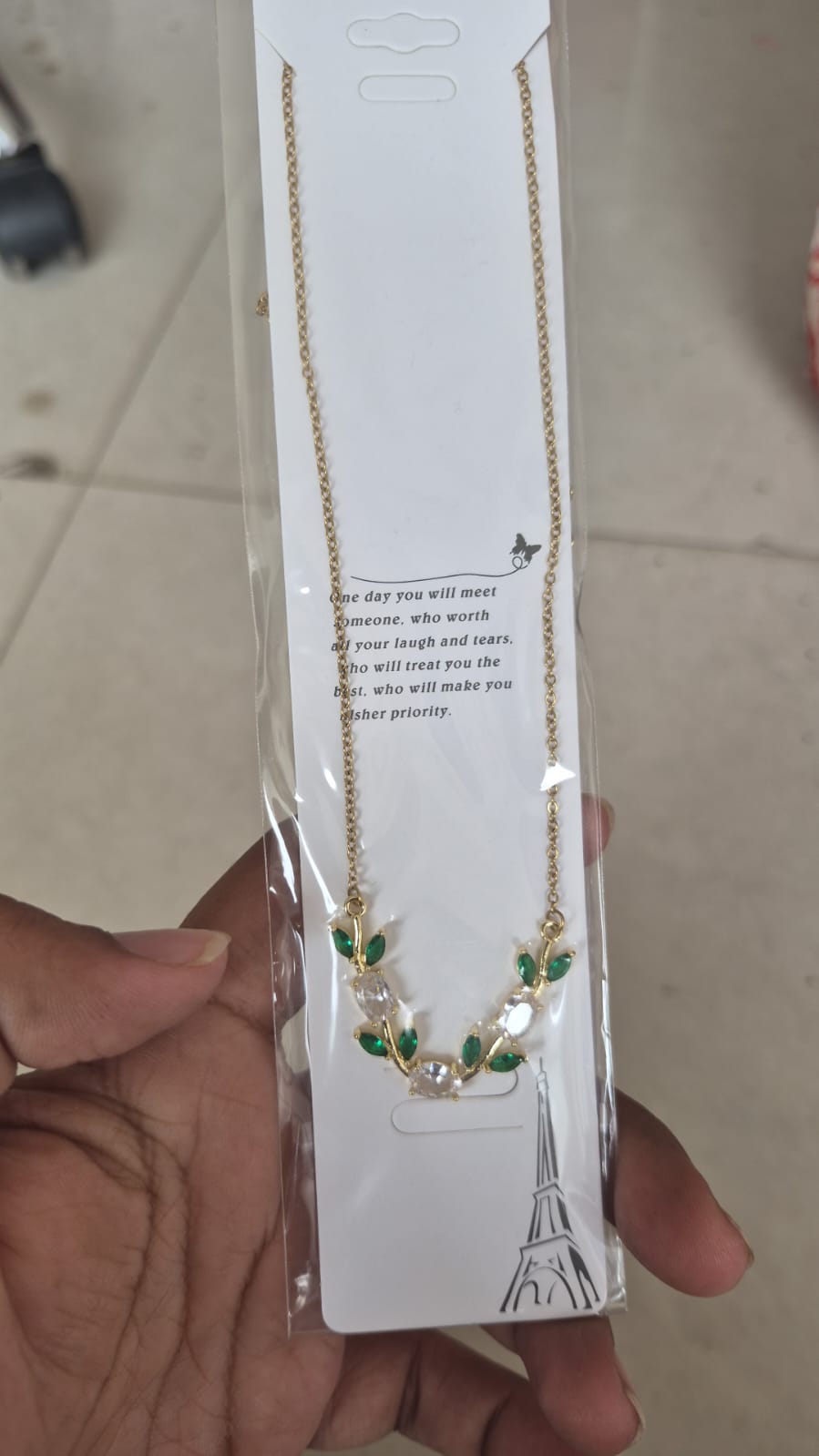 Anti tarnished tulip necklace kiyu ziyu brand