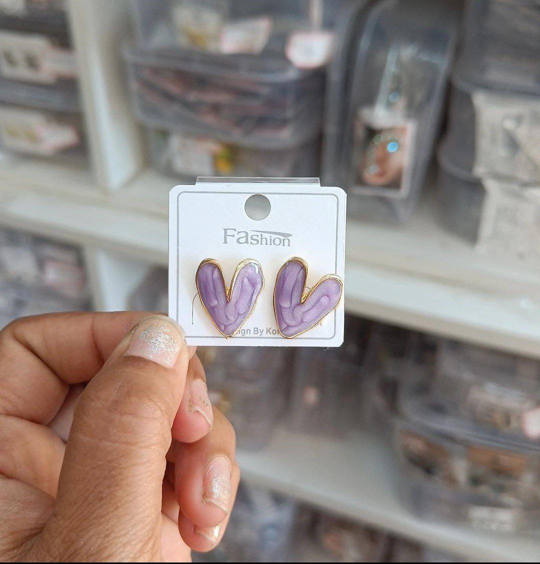 Trendy Korean Heart Earring