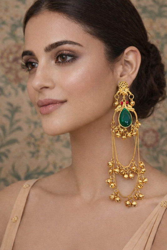 Kashmiri Traditional Long Earrings