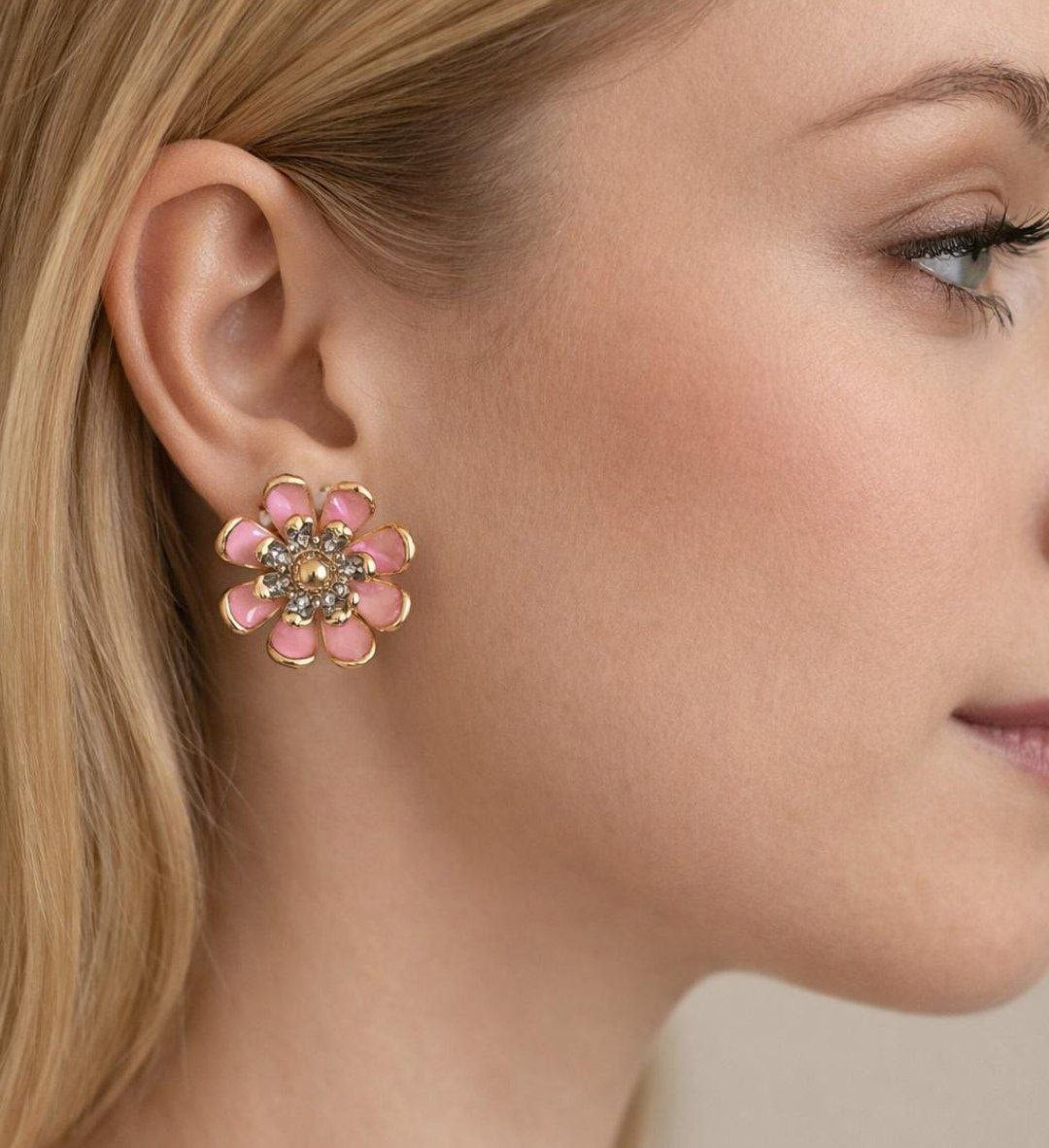 Korean Vintage Flower Earrings