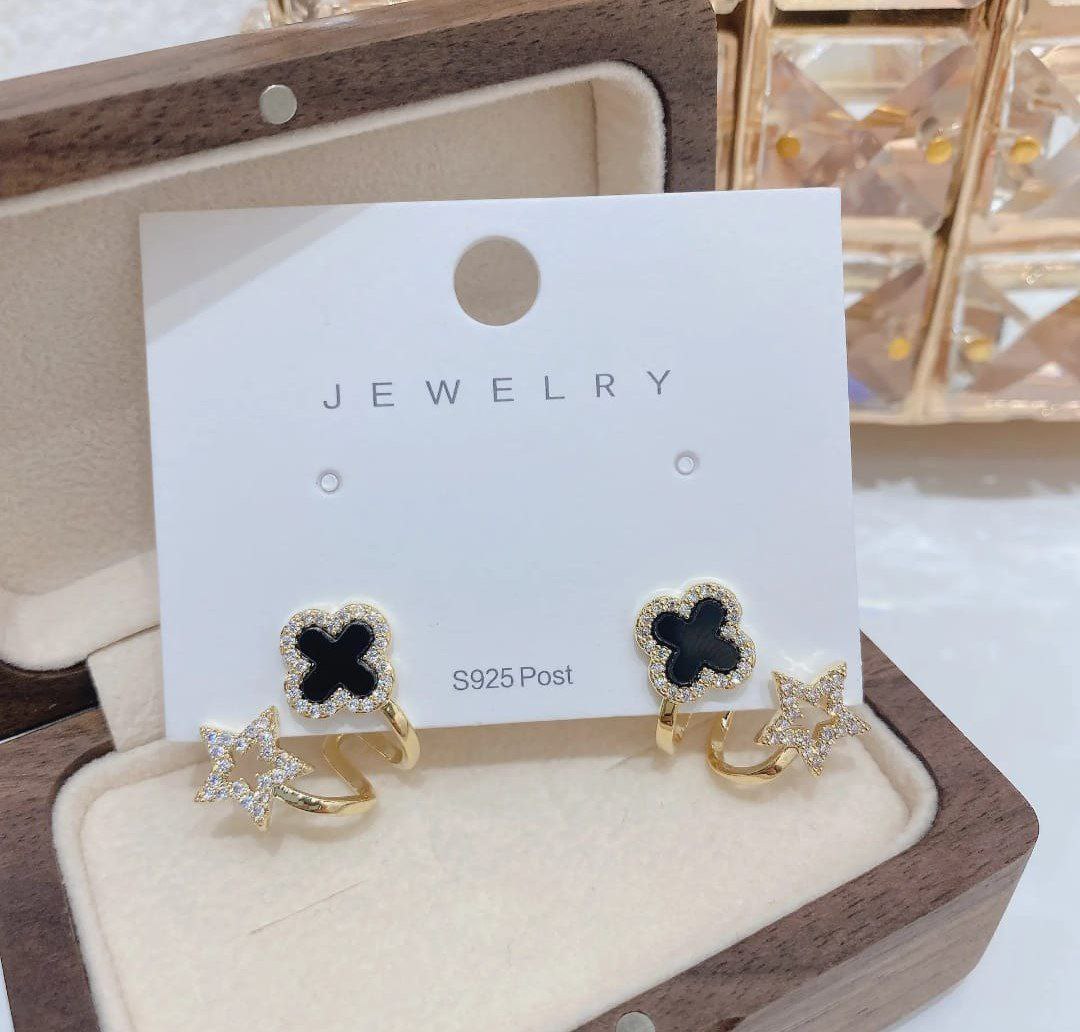Korean Star Clover Earrings
