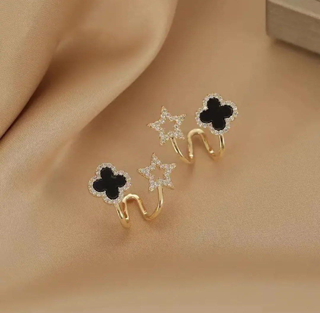 Korean Star Clover Earrings
