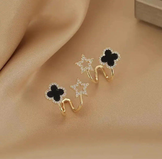 Korean Star Clover Earrings