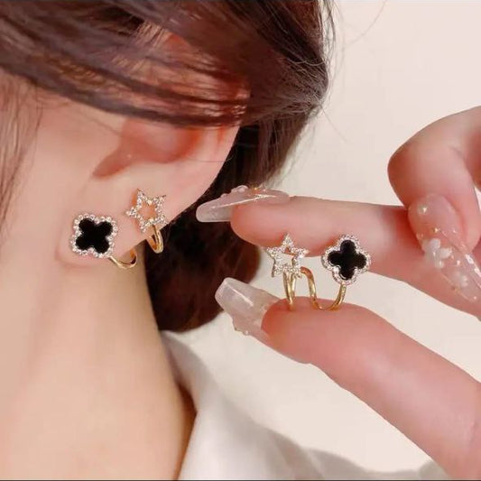 Korean Star Clover Earrings