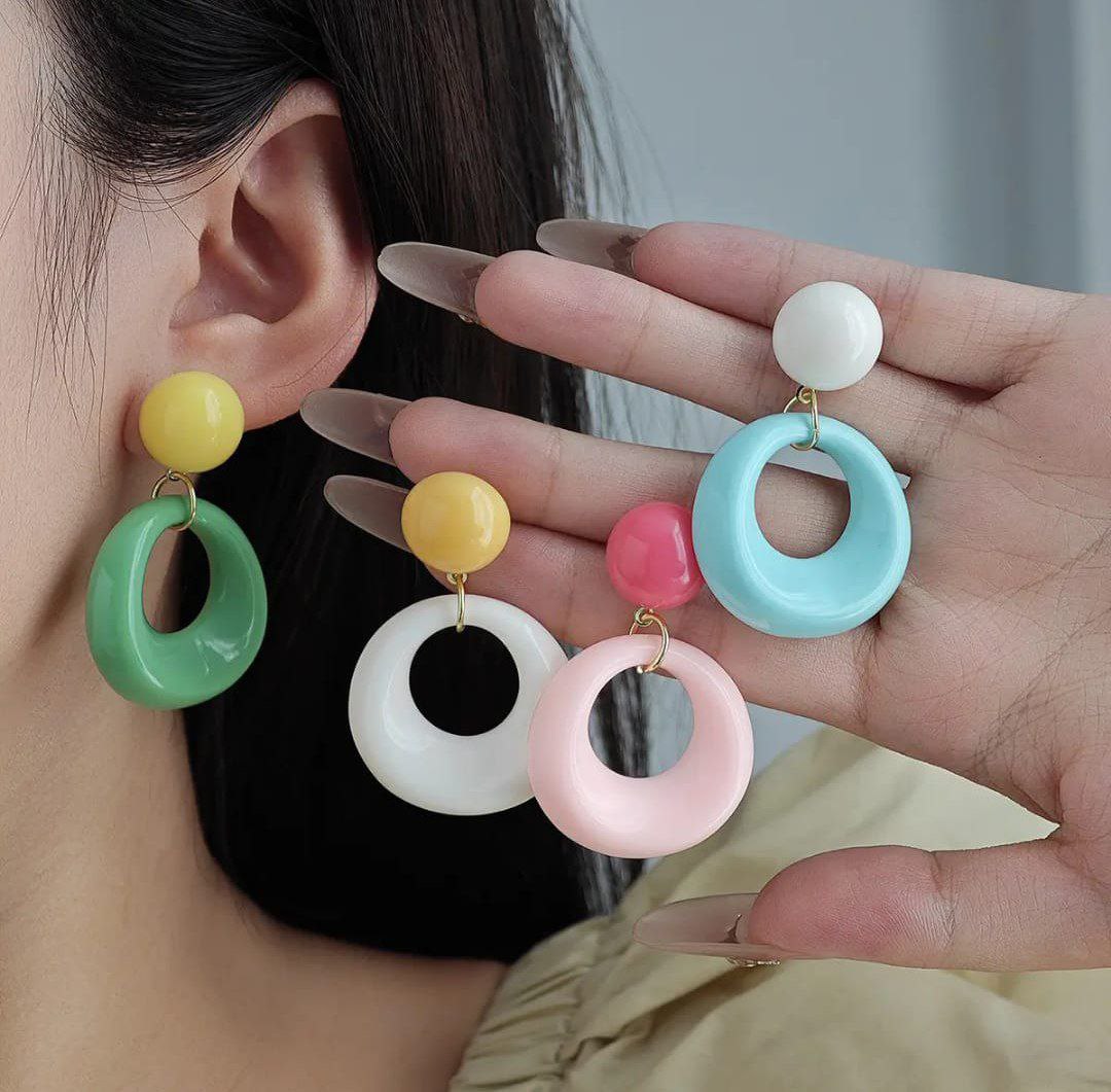 Korean Cute Donut Dangle Earrings